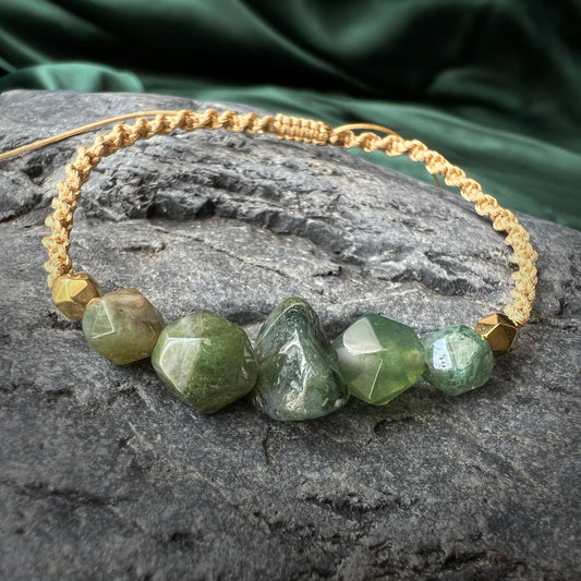 Green Indian agate bracelet